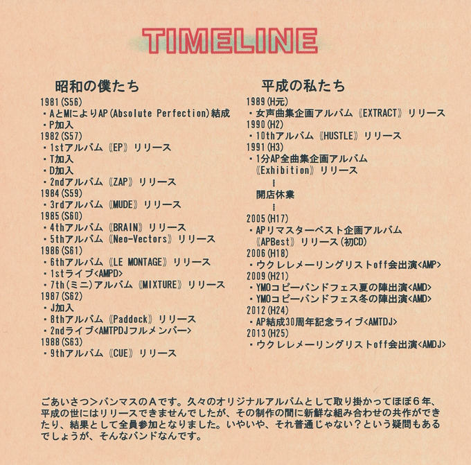 TIMEのライナーより
